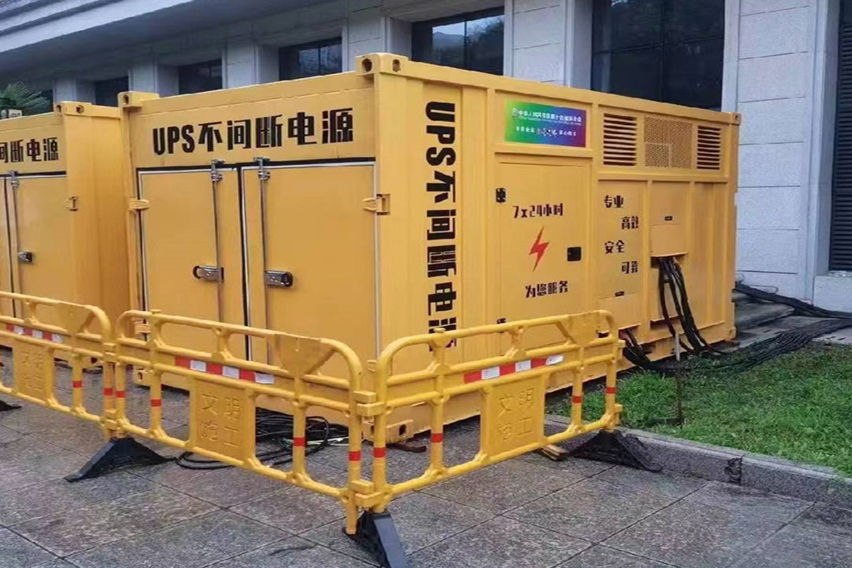 武山发电机租赁施工现场